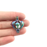 10PCS Couple Dolphins Charms Pearl Cage Locket Aromatherapy Diffuser Pendant