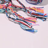 10PCS Couples Friendship Tassel Bracelet Bohemia Lucky Adjustable Cotton Rope