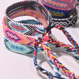 10PCS Couples Friendship Tassel Bracelet Bohemia Lucky Adjustable Cotton Rope
