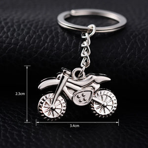 10PCS Motocross Styling Metal Key Chain Ring Holder Motorcycle Keyfobs