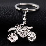 10PCS Motocross Styling Metal Key Chain Ring Holder Motorcycle Keyfobs