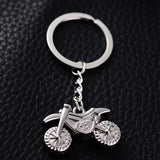 10PCS Motocross Styling Metal Key Chain Ring Holder Motorcycle Keyfobs
