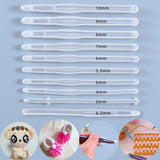 10PCS Crochet Hook Resin Mold for DIY Knitting Sweaters Tool Silicone Mould