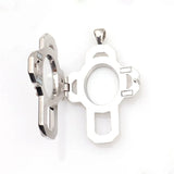 10PCS Crucifix Rhinestone Smoothing Floating Locket Alloy Pendant