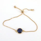 Crystal Quartz Howlite Stone Bracelet - Gold Plated - Birthstone Bridesmaid Gift