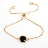 Crystal Quartz Howlite Stone Bracelet - Gold Plated - Birthstone Bridesmaid Gift