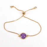 Crystal Quartz Howlite Stone Bracelet - Gold Plated - Birthstone Bridesmaid Gift
