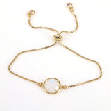 Crystal Quartz Howlite Stone Bracelet - Gold Plated - Birthstone Bridesmaid Gift