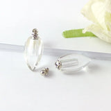 10PCS Crystal Vial Perfume Bottle Charms Screw Cap Necklace Rice Charms