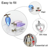 10PCS Crystal Vial Perfume Bottle Charms Screw Cap Necklace Rice Charms