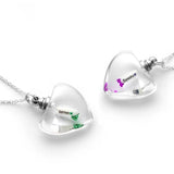 10PCS Crystal Vial Perfume Bottle Charms Screw Cap Necklace Rice Charms