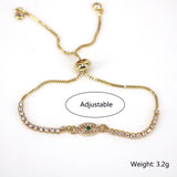 10PCS Zircon Tennis Anklets Eye Charm Jewelry