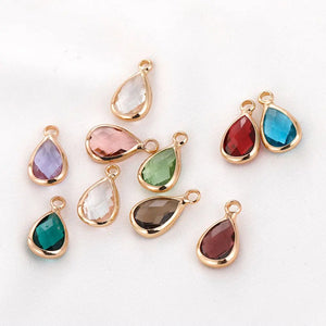 10PCS Multicolor Glass Charms Pendant for Jewelry Making
