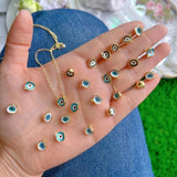 10PCS Mini Evil Eye Charms for Jewelry Making