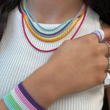 10PCS Dainty Enamelled Chain Necklace