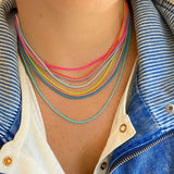 10PCS Dainty Enamelled Chain Necklace
