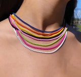 10PCS Dainty Enamelled Chain Necklace