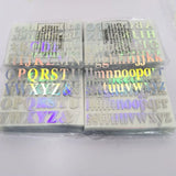10PCS Holographic Alphabet Resin Stickers for Silicone Molds