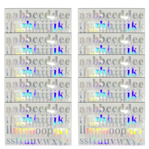 10PCS Holographic Resin Stickers Alphabet Letter for Resin Craft DIY