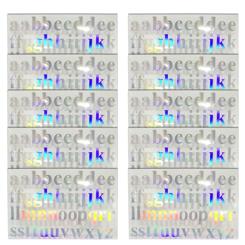 10PCS Holographic Resin Stickers Alphabet Letter for Resin Craft DIY