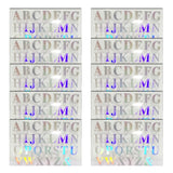 10PCS Holographic Resin Stickers Alphabet Letter for Resin Craft DIY