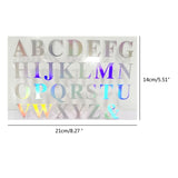 10PCS Holographic Resin Stickers Alphabet Letter for Resin Craft DIY