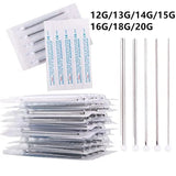 10PCS Sterile Piercing Needles 14G 16G 18G 20G - Body, Nose, Ear, Navel, Eyebrow