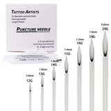 10PCS Sterilized Piercing Needle Kit Stainless Steel Ear Tattoo Needles