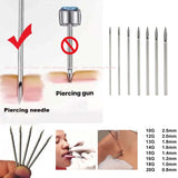 10PCS Sterilized Piercing Needle Kit Stainless Steel Ear Tattoo Needles