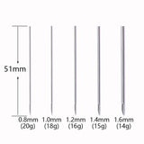 10PCS Sterilized Piercing Needle Kit Stainless Steel Ear Tattoo Needles