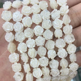 10PCS Flower Shape Shell Beads 10 12mm Natural Mother Of Pearl Beads For Jewelry
