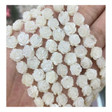10PCS Flower Shape Shell Beads 10 12mm Natural Mother Of Pearl Beads For Jewelry