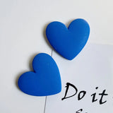 10PCS Double-sided Spray Paint Heart Resin Earring Hair Accessories