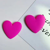 10PCS Double-sided Spray Paint Heart Resin Earring Hair Accessories