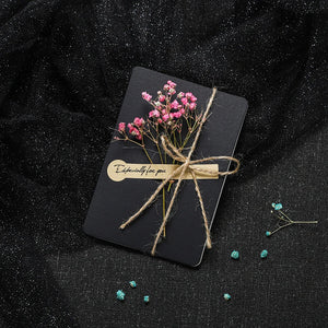 10PCS Dried Flower Greeting Postcard Wedding Invitation Envelope Birthday Card