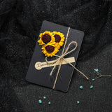 10PCS Dried Flower Greeting Postcard Wedding Invitation Envelope Birthday Card