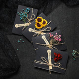 10PCS Dried Flower Greeting Postcard Wedding Invitation Envelope Birthday Card