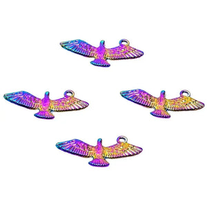 10PCS Eagle Alloy Charms Pendant Rainbow Earring Necklace Bulk