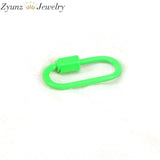 Enamel Carabiner Oval Screw Clasp for Jewelry Making