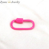 Enamel Carabiner Oval Screw Clasp for Jewelry Making