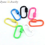 Enamel Carabiner Oval Screw Clasp for Jewelry Making