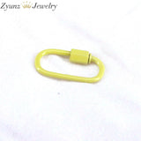 Enamel Carabiner Oval Screw Clasp for Jewelry Making