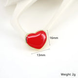 10PCS Enamel Heart Connector Charms for DIY Jewelry Making