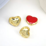 10PCS Enamel Heart Connector Charms for DIY Jewelry Making