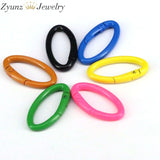 10PCS Enamel Buckle Locking Carabiner Spring Snap Clips Hook Keychain Keyring
