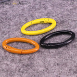10PCS Enamel Buckle Locking Carabiner Spring Snap Clips Hook Keychain Keyring