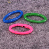 10PCS Enamel Buckle Locking Carabiner Spring Snap Clips Hook Keychain Keyring