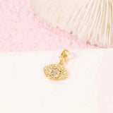 10PCS Evil Eye Charms Zircon Plated Pendants for Necklace Wedding Party