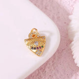 10PCS Evil Eye Charms Zircon Pendants Necklace Copper Plated Wedding Gift