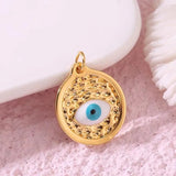10PCS Evil Eye Charms Zircon Pendants Necklace Copper Plated Wedding Gift